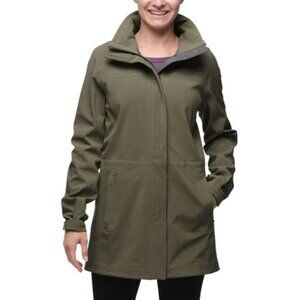 North Face Womens Apex Flex GORETEX Softshell Parka Jacket Coat Green Size XL